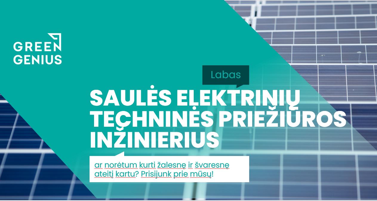 Saulės elektrinių techninės priežiūros inžinierius