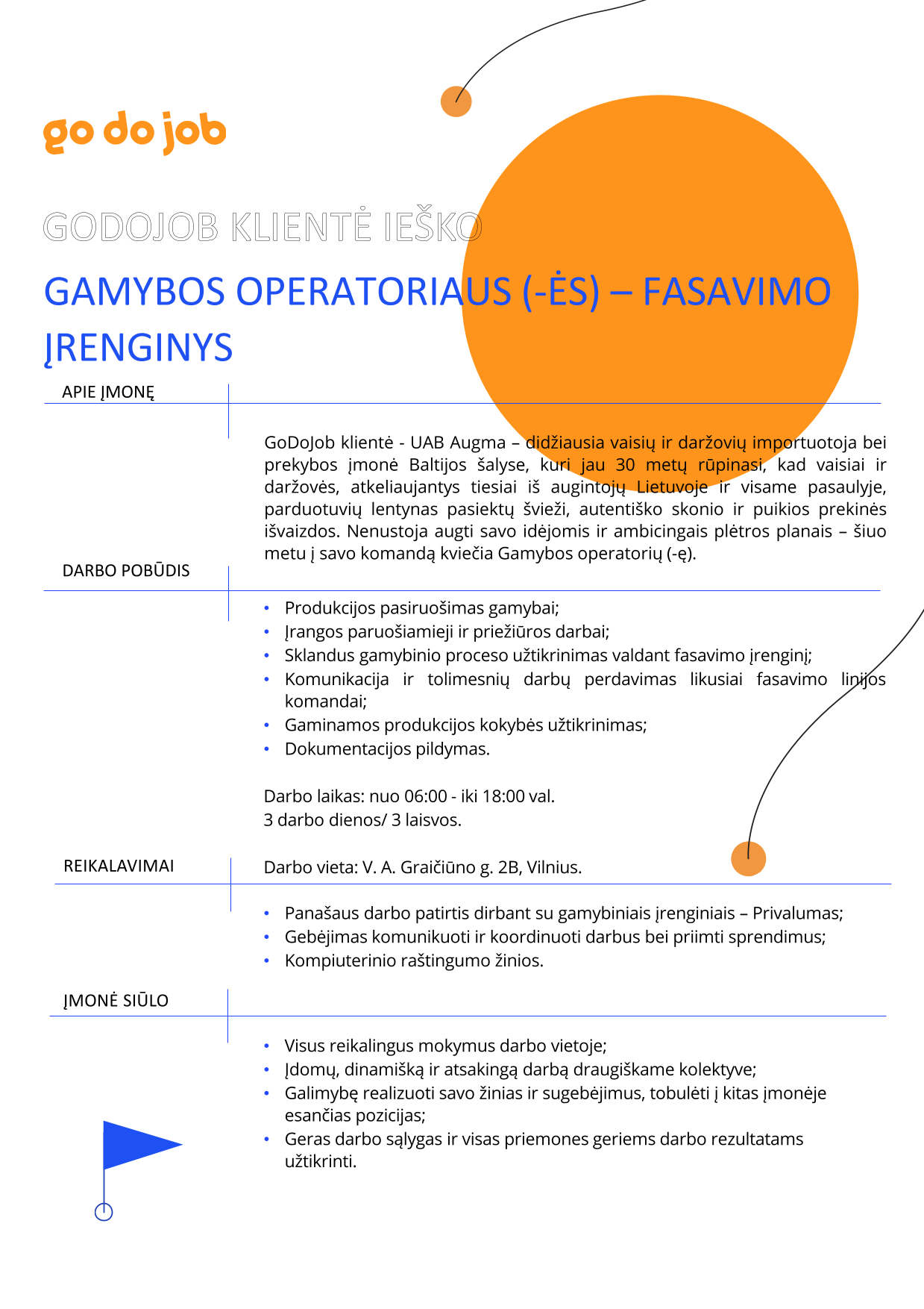 Gamybos operatorius (-ė) Fasavimo įrenginys, GoDoJob | CV-Online